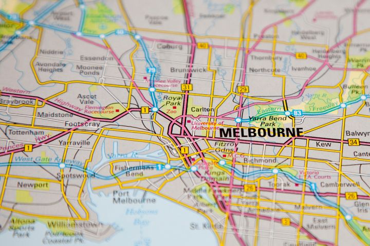 Melbourne On Map